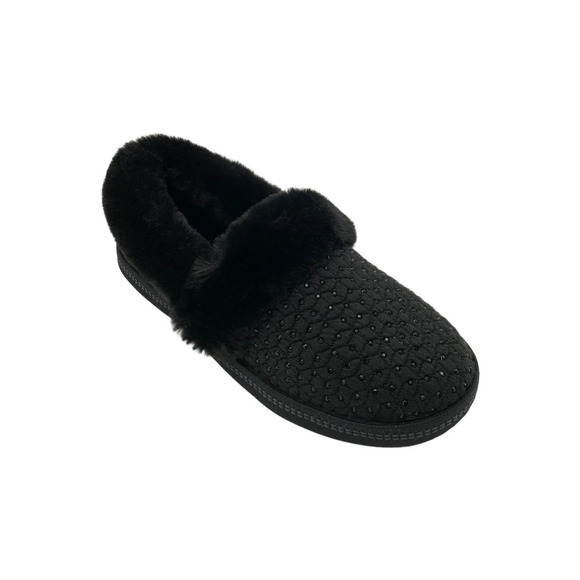 Skechers Shoes - Skechers Cozy Campfire Toasty Twinklers Vegan Rhinestone Slipper Black - Wide